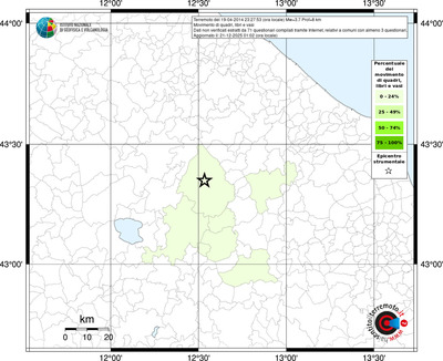 Mappa territorio comunale con almeno 3 questionari