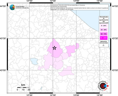 Mappa territorio comunale con almeno 3 questionari