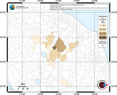 Mappa territorio comunale con almeno 3 questionari