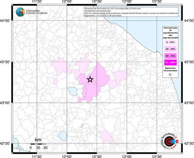 Mappa territorio comunale con almeno 3 questionari