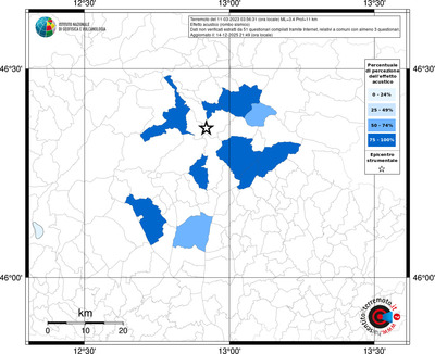 Mappa territorio comunale con almeno 3 questionari