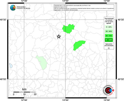 Mappa territorio comunale con almeno 3 questionari
