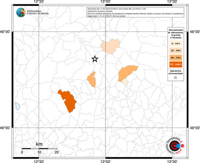 Mappa territorio comunale con almeno 3 questionari