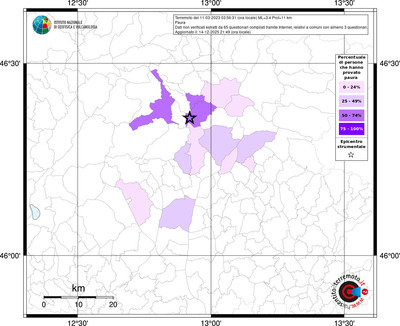 Mappa territorio comunale con almeno 3 questionari