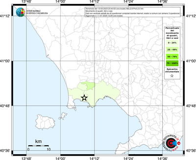 Mappa territorio comunale con almeno 3 questionari