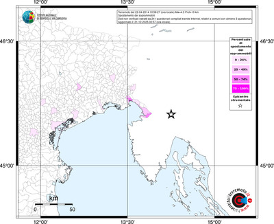 Mappa territorio comunale con almeno 3 questionari