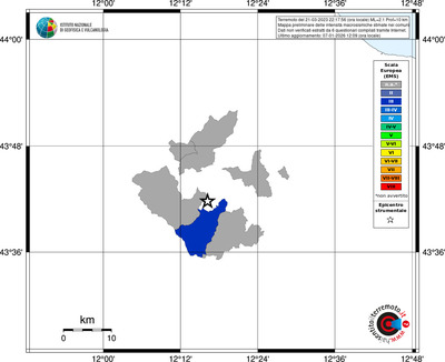 Mappa EMS - territori comuni