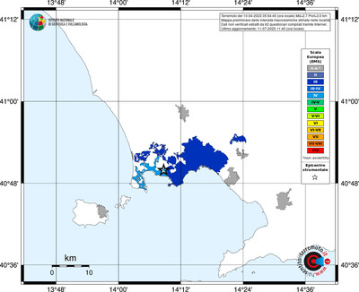 Mappa EMS - territori delle località