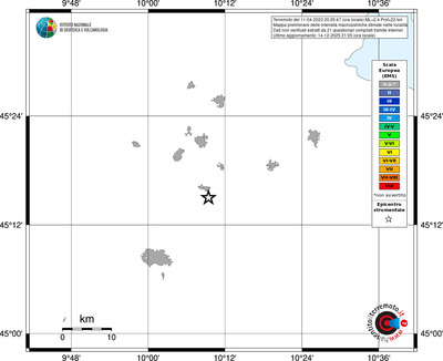 Mappa EMS - territori località