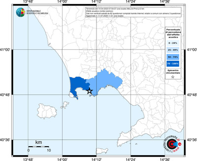 Mappa territorio comunale con almeno 3 questionari