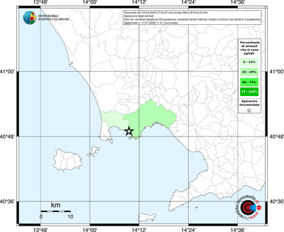 Mappa territorio comunale con almeno 3 questionari