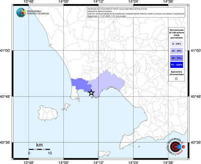 Mappa territorio comunale con almeno 3 questionari