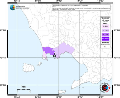 Mappa territorio comunale con almeno 3 questionari