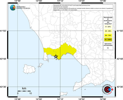 Mappa territorio comunale con almeno 3 questionari