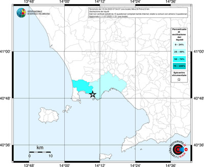 Mappa territorio comunale con almeno 3 questionari