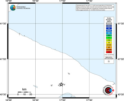 Mappa EMS - territori località