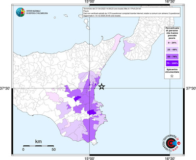 Mappa territorio comunale con almeno 3 questionari