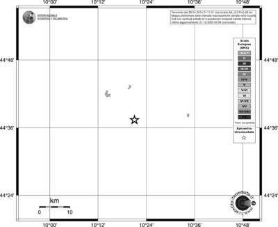 Mappa EMS - territori località