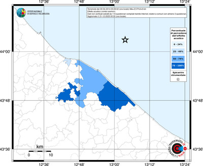 Mappa territorio comunale con almeno 3 questionari