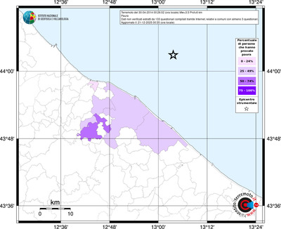 Mappa territorio comunale con almeno 3 questionari