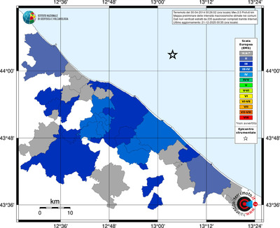 Mappa EMS - territori comuni