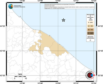 Mappa territorio comunale con almeno 3 questionari