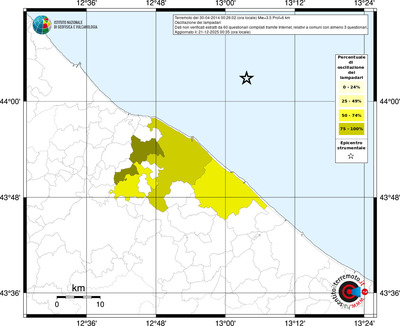 Mappa territorio comunale con almeno 3 questionari