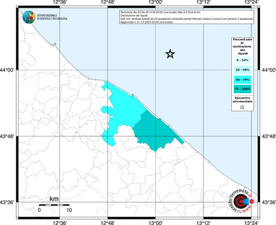 Mappa territorio comunale con almeno 3 questionari