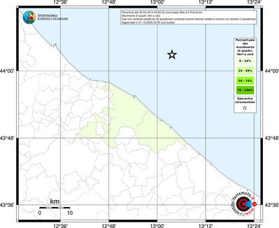 Mappa territorio comunale con almeno 3 questionari