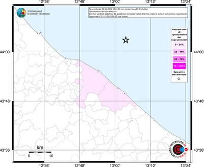 Mappa territorio comunale con almeno 3 questionari