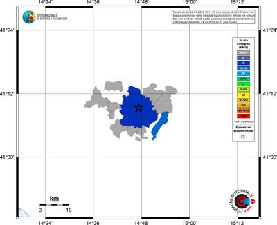 Mappa EMS - territori comuni