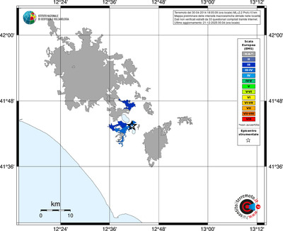 Mappa EMS - territori località