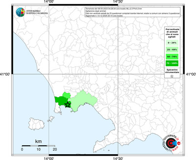 Mappa territorio comunale con almeno 3 questionari