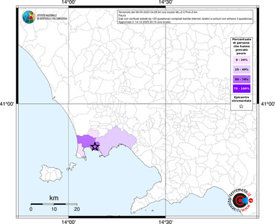 Mappa territorio comunale con almeno 3 questionari