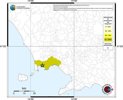 Mappa territorio comunale con almeno 3 questionari
