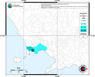 Mappa territorio comunale con almeno 3 questionari