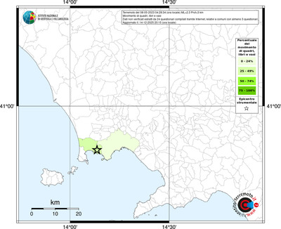 Mappa territorio comunale con almeno 3 questionari
