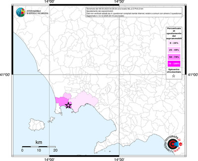 Mappa territorio comunale con almeno 3 questionari