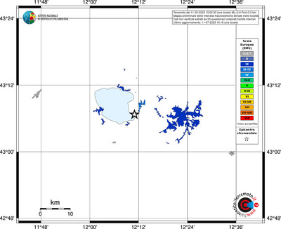 Mappa EMS - territori delle località