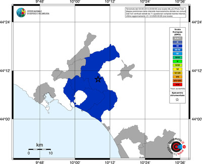 Mappa EMS - territori comuni