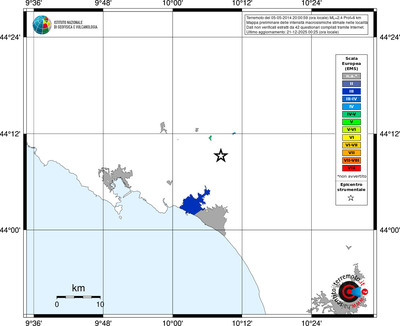 Mappa EMS - territori località