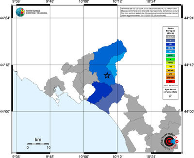 Mappa EMS - territori comuni