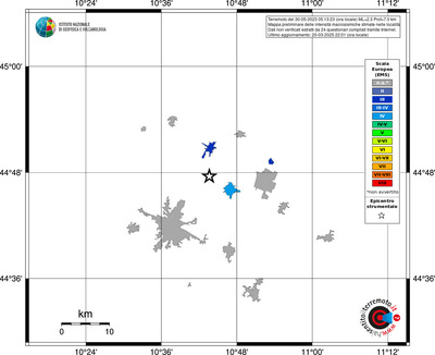 Mappa EMS - territori delle località