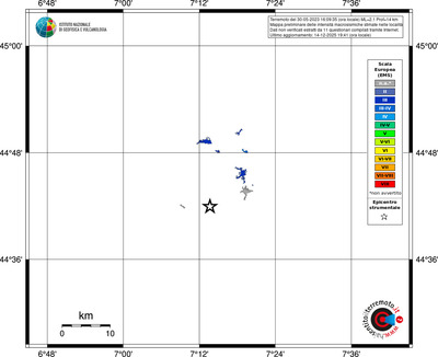 Mappa EMS - territori località