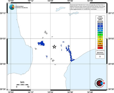 Mappa EMS - territori località