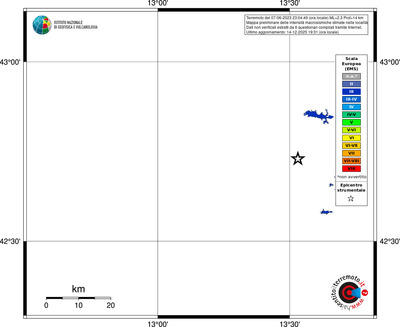 Mappa EMS - territori località