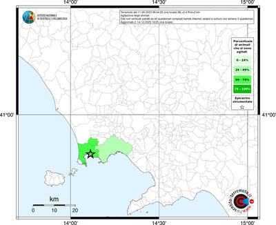 Mappa territorio comunale con almeno 3 questionari
