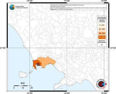 Mappa territorio comunale con almeno 3 questionari