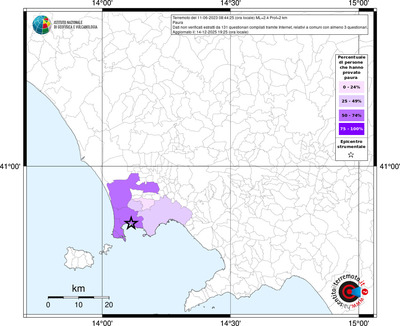 Mappa territorio comunale con almeno 3 questionari