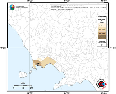 Mappa territorio comunale con almeno 3 questionari